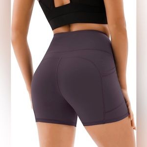 Purple plum biker shorts